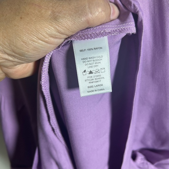 Shinestar Purple Pleated Sundress with Puff Sleeves - Picture 2 of 5